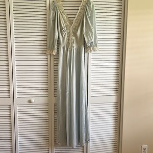 Vintage Olga type Lace V neck Long Women’s Nightgown